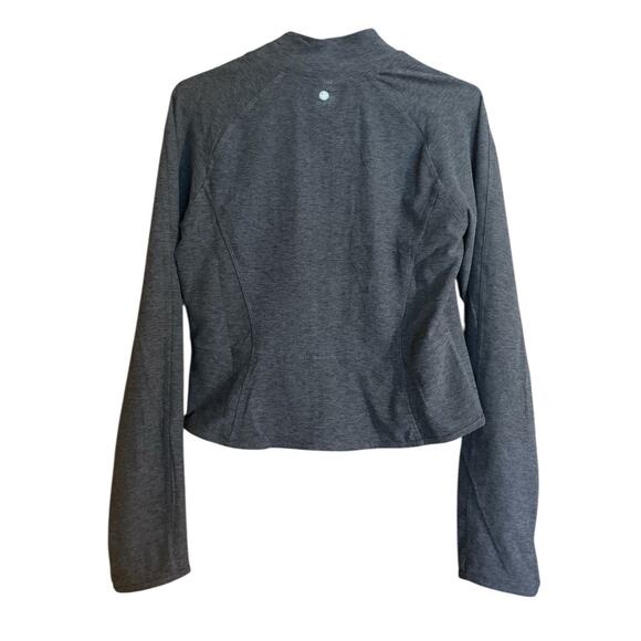 Yogalicious Lux Heather Grey Women’s Athletic Full Zip Jacket LARGE L - Picture 3 of 5